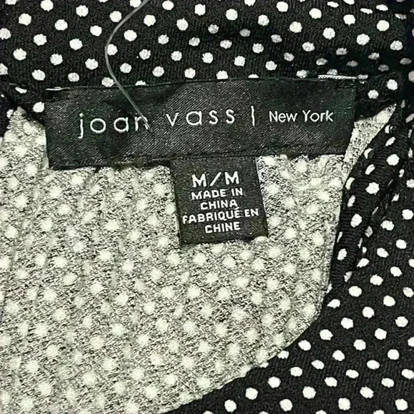 NWOT Joan Vass halter top flowy career church knit stretch polka dot tank medium - Picture 4 of 5